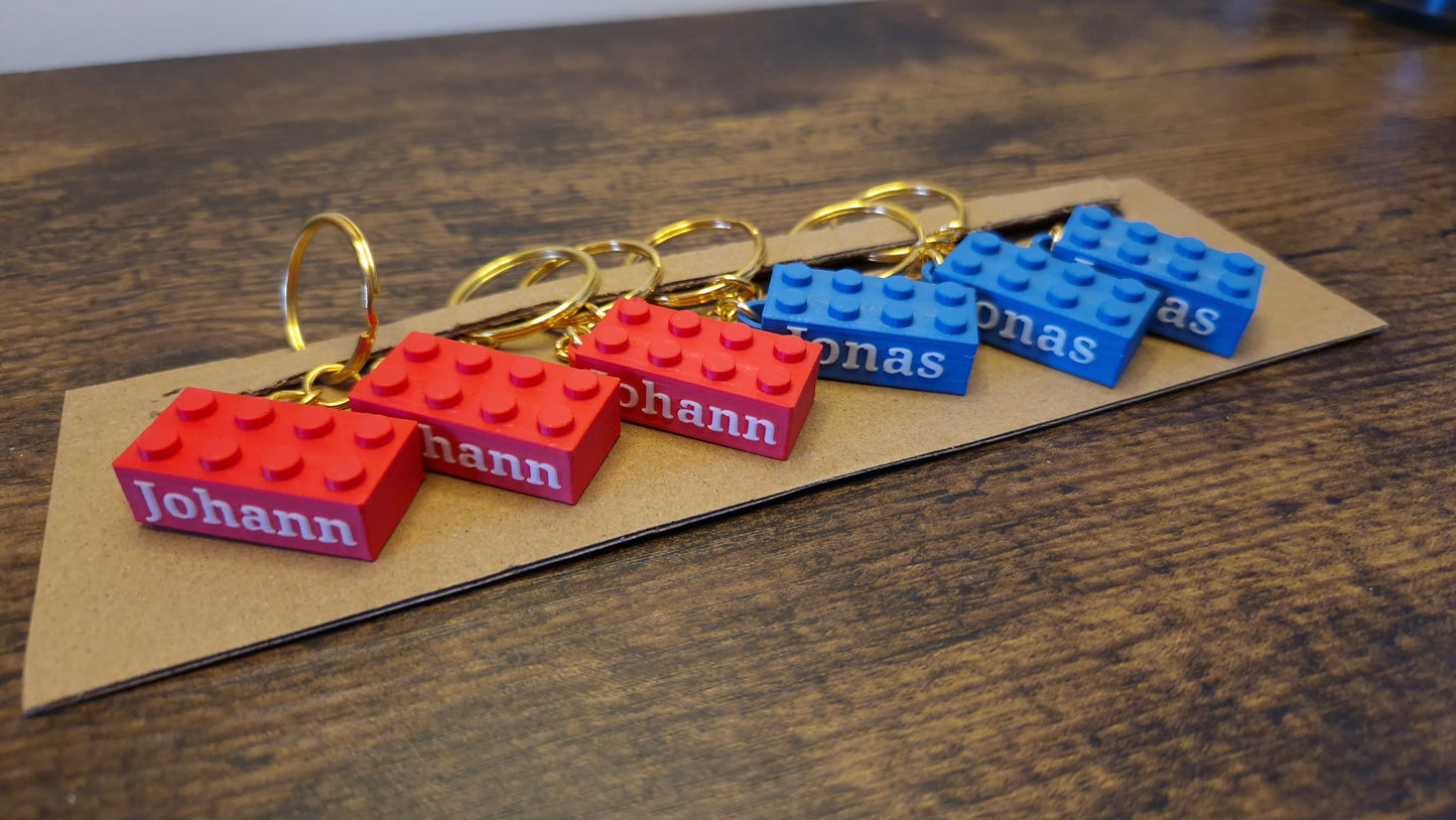Lego Style Brick Keychain