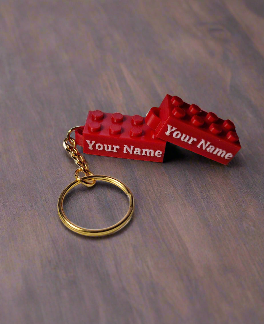 Lego Style Brick Keychain