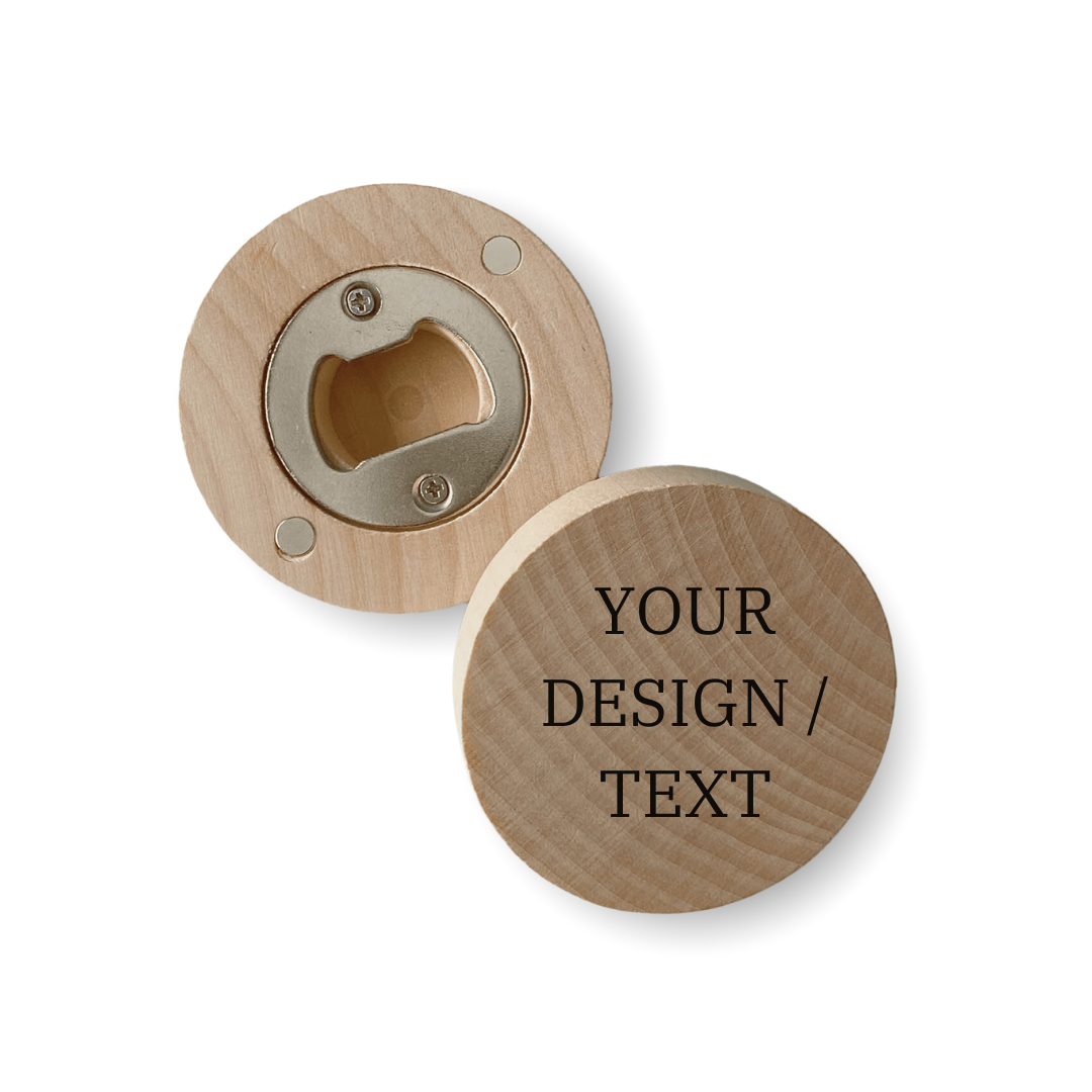 Magnetic Bamboo Bottle Opener