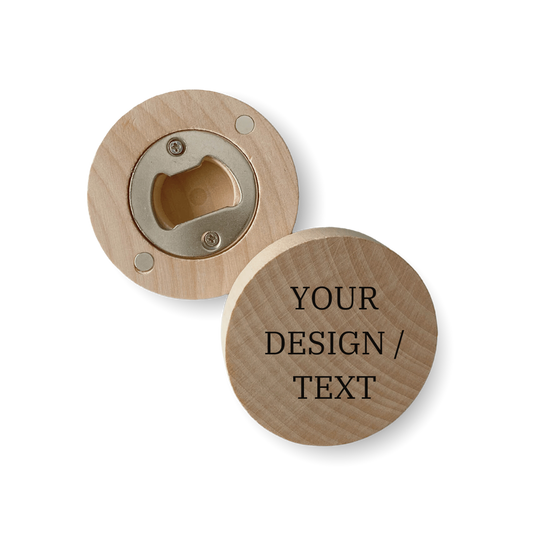 Magnetic Bamboo Bottle Opener