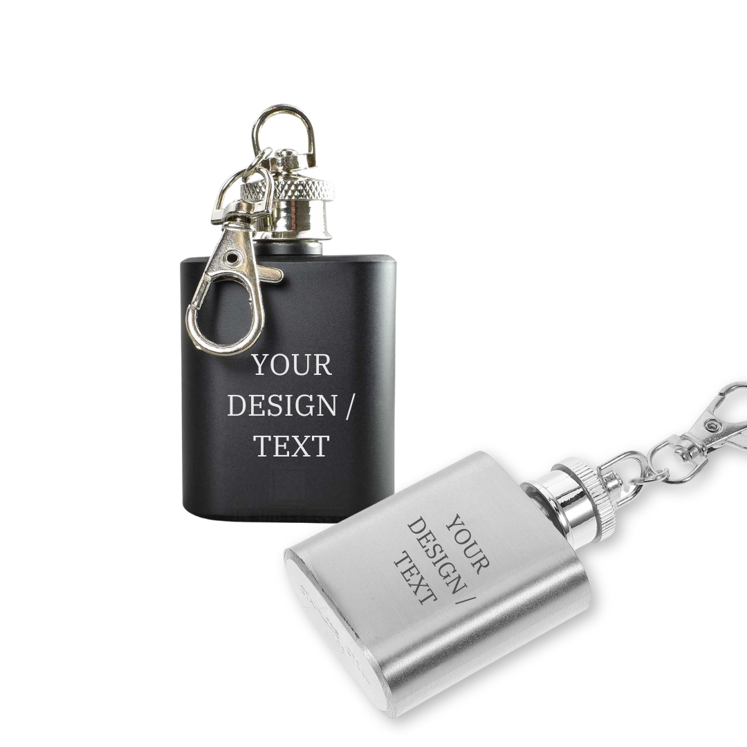 1oz Keychain Hip Flask