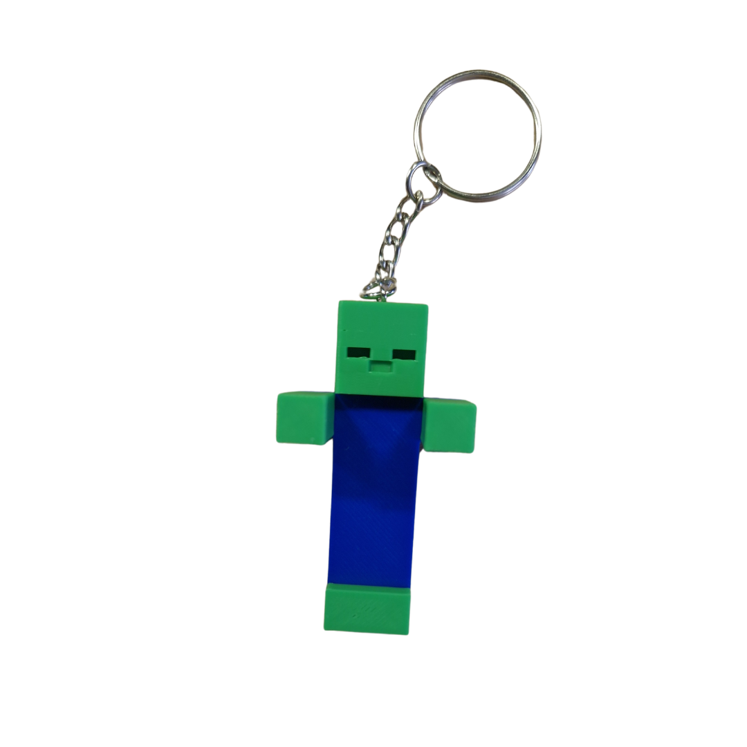 Pixel-Inspired Keychains – Zombie, Skeleton, Enderman, Slime & Creeper