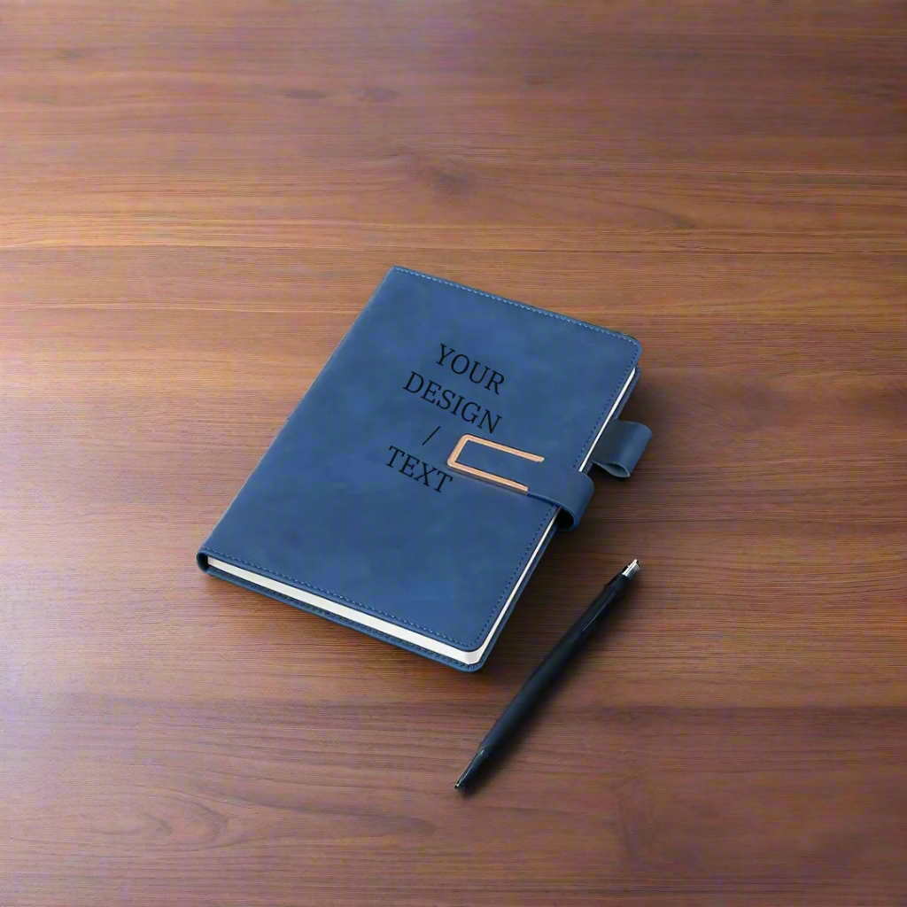 Vintage PU Leather Business Notebook – A5, 200 Pages