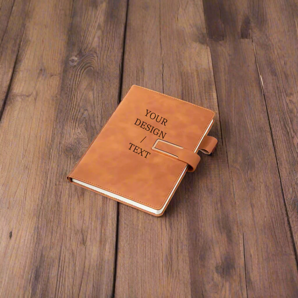 Vintage PU Leather Business Notebook – A5, 200 Pages