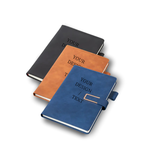 Vintage PU Leather Business Notebook – A5, 200 Pages