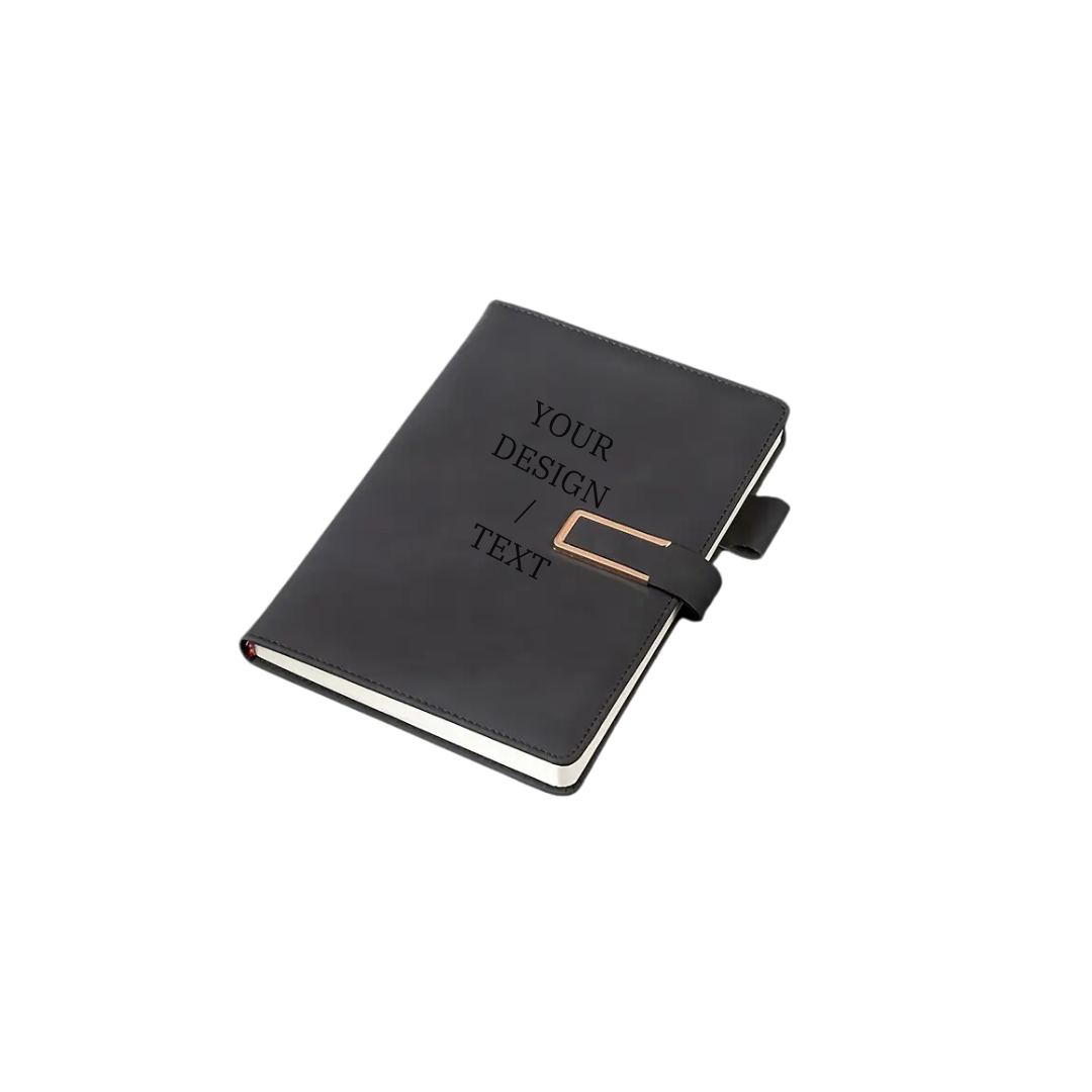 Vintage PU Leather Business Notebook – A5, 200 Pages