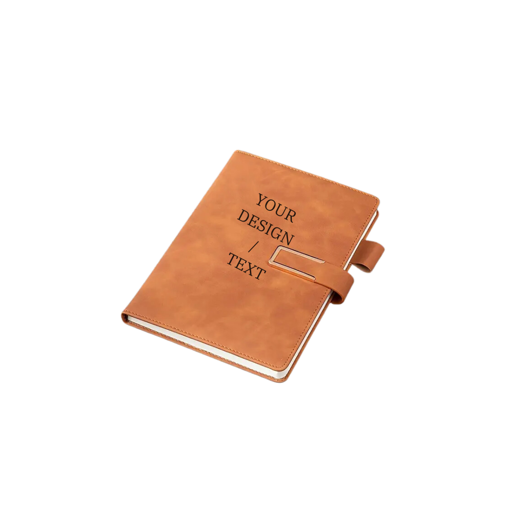 Vintage PU Leather Business Notebook – A5, 200 Pages